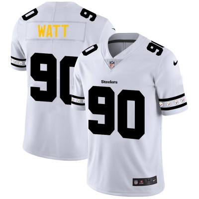 Pittsburgh Steelers #90 T.J. Watt Nike White Team Logo Vapor Limited NFL Jersey Men's